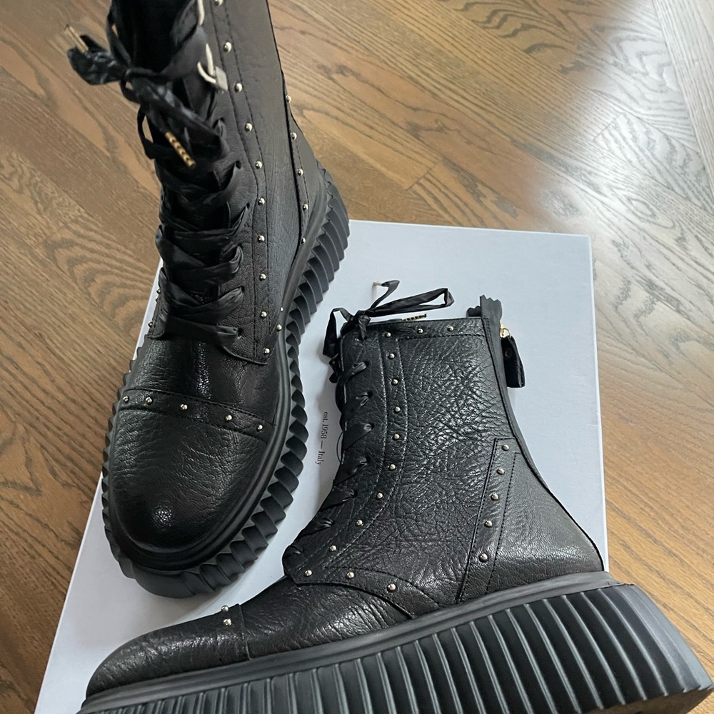 AGL Black Studded Women's Boots